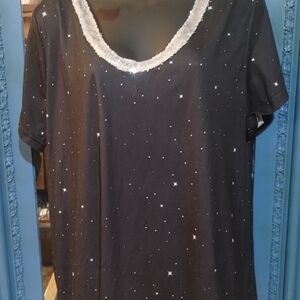 Black Starry Women's Top